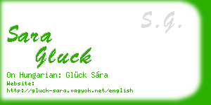 sara gluck business card