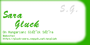 sara gluck business card